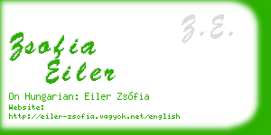 zsofia eiler business card