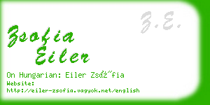 zsofia eiler business card